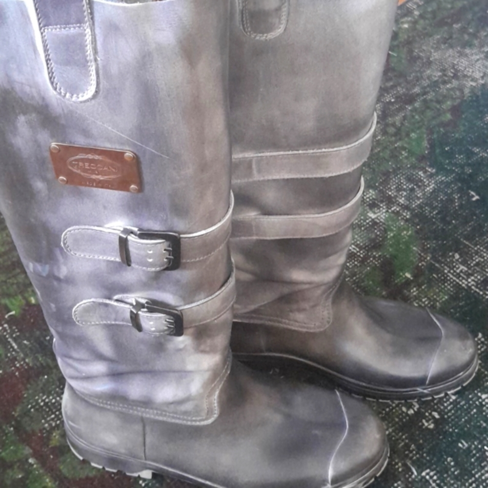 Rubber and leather boots
